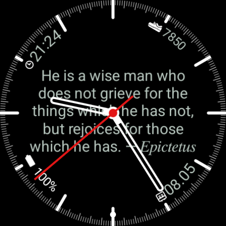 Stoic Month watchface with a daily Stoic reflection